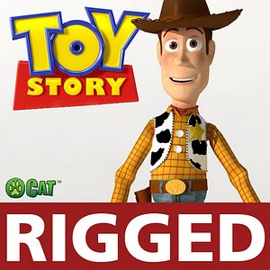 woody pixar toys story motion 3d model