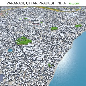 3D city area building model