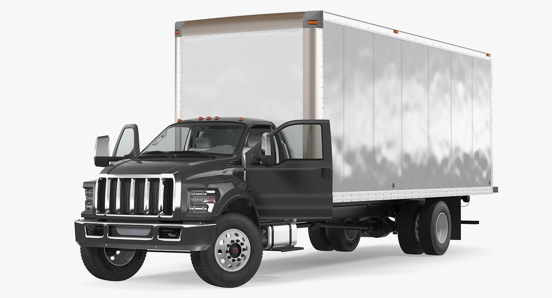 Straight Truck Generic Rigged 3D Model 3D model preview