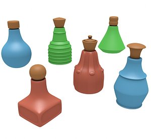 3D potion bottle model