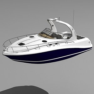 3d model sea sundancer motor boat
