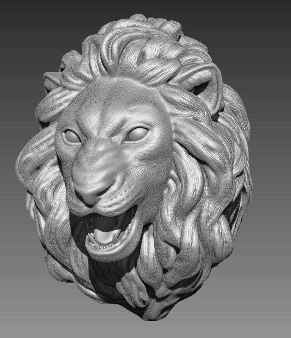 Lion head 3D model - TurboSquid 1190920