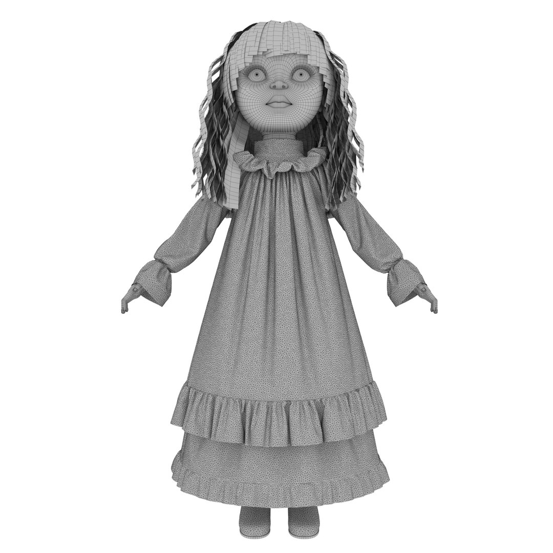 Porcelain Girl Doll People Figure Model - TurboSquid 2080414