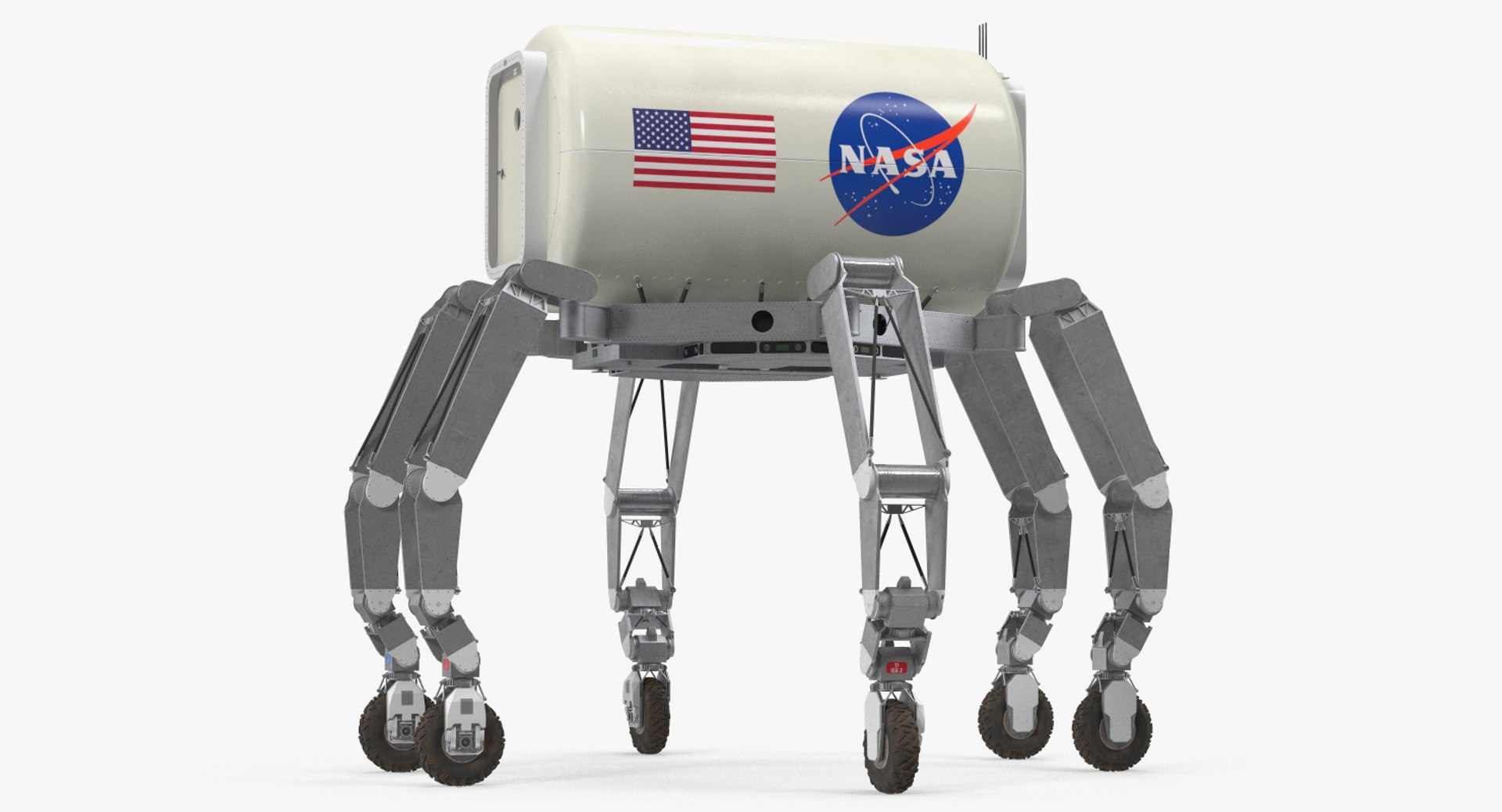 ATHLETE Lunar Rover Rigged 3D Model preview