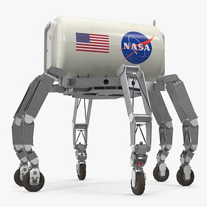 athlete lunar rover rigged 3D model