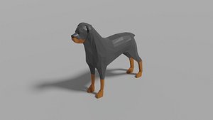Cartoon Rottweiler 3D model