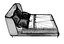 Bed with round headboard