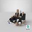 Cups Organizer Dispenser 3D Model
