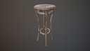 Western Saloon Stool - PBR Game Ready