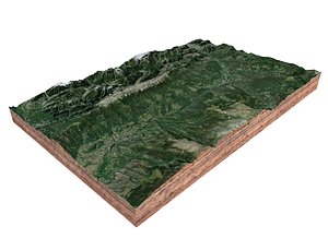 The Pyrenees Mountain Range Europe model