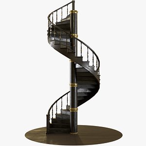 Antique Spiral Staircase Brown - PBR