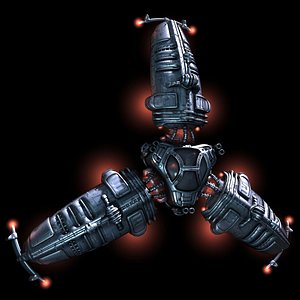 spaceship fighter shuttle 3d model