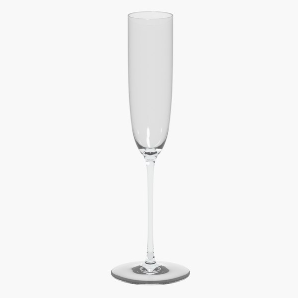3D glass riedel superleggero champagne flute TurboSquid 1303137