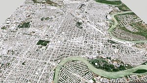 Cityscape Krasnodar Russia 3D