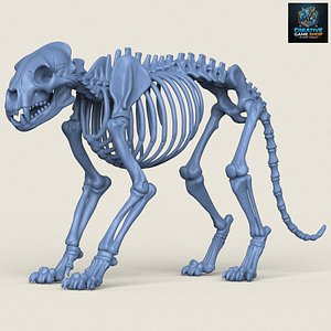 Tiger Skeleton Print Ready 3D Model model