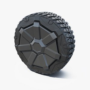 3D tesla cybertruck wheel pickup truck model
