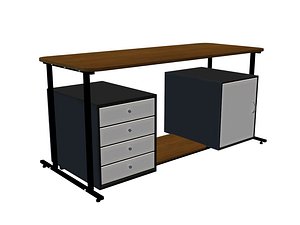 Free Computer Table 3d Model