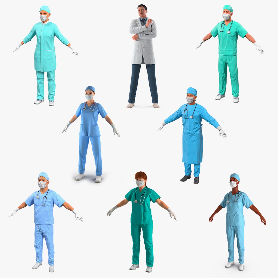 Doctors Collection 3 3D model preview