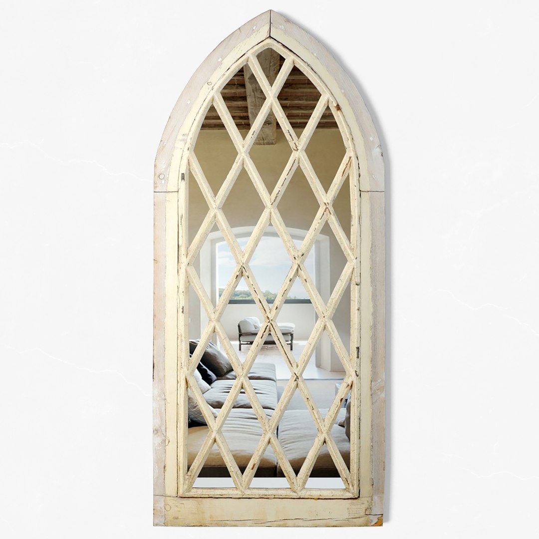 3D Model English Gothic Revival Church Window Mirror - TurboSquid 2128737