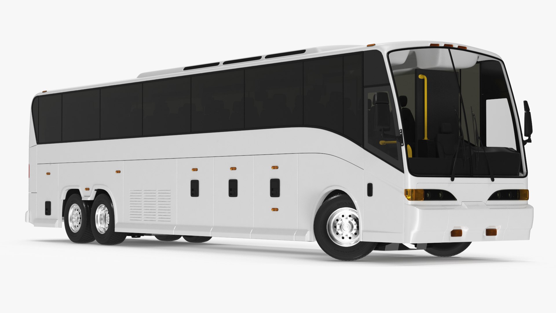 Charter Bus Rigged for Maya 3D model preview