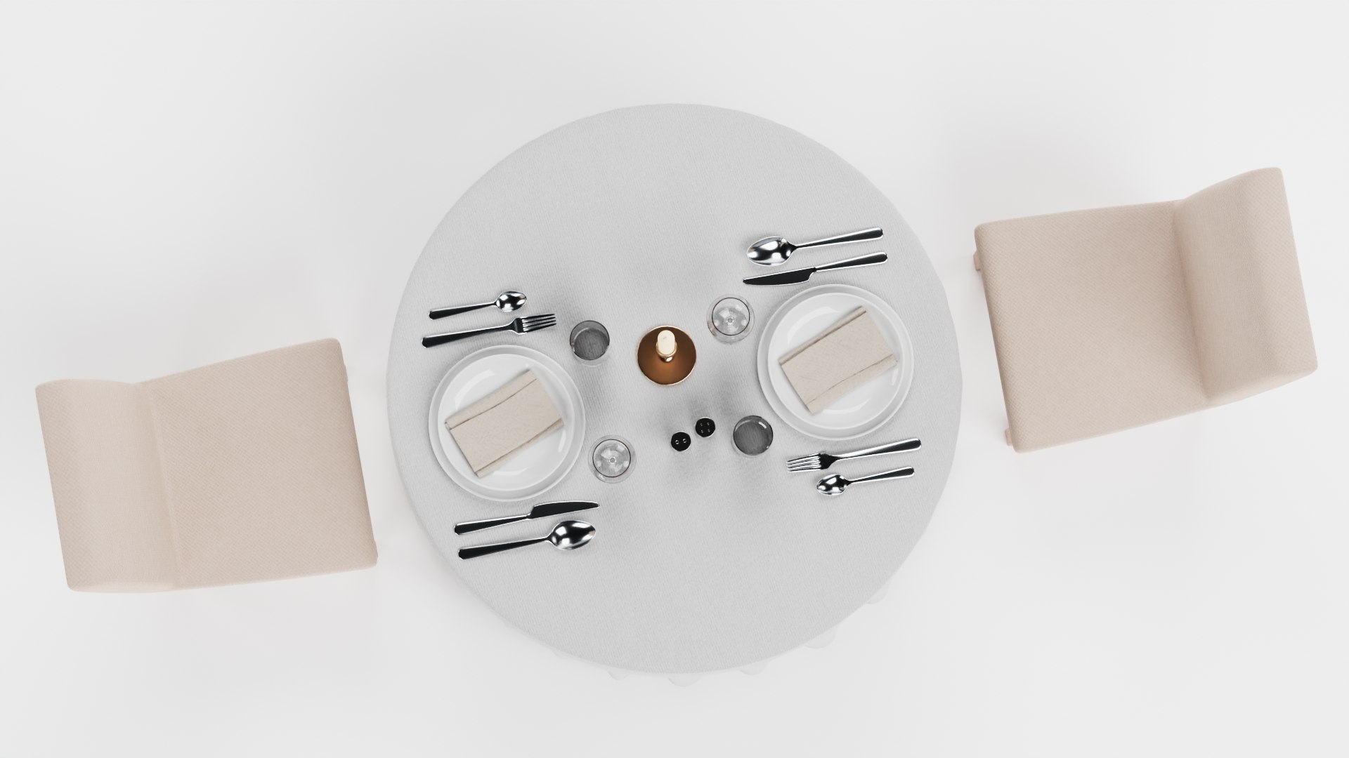 Restaurant Table Full 3 3D Model - TurboSquid 1958467