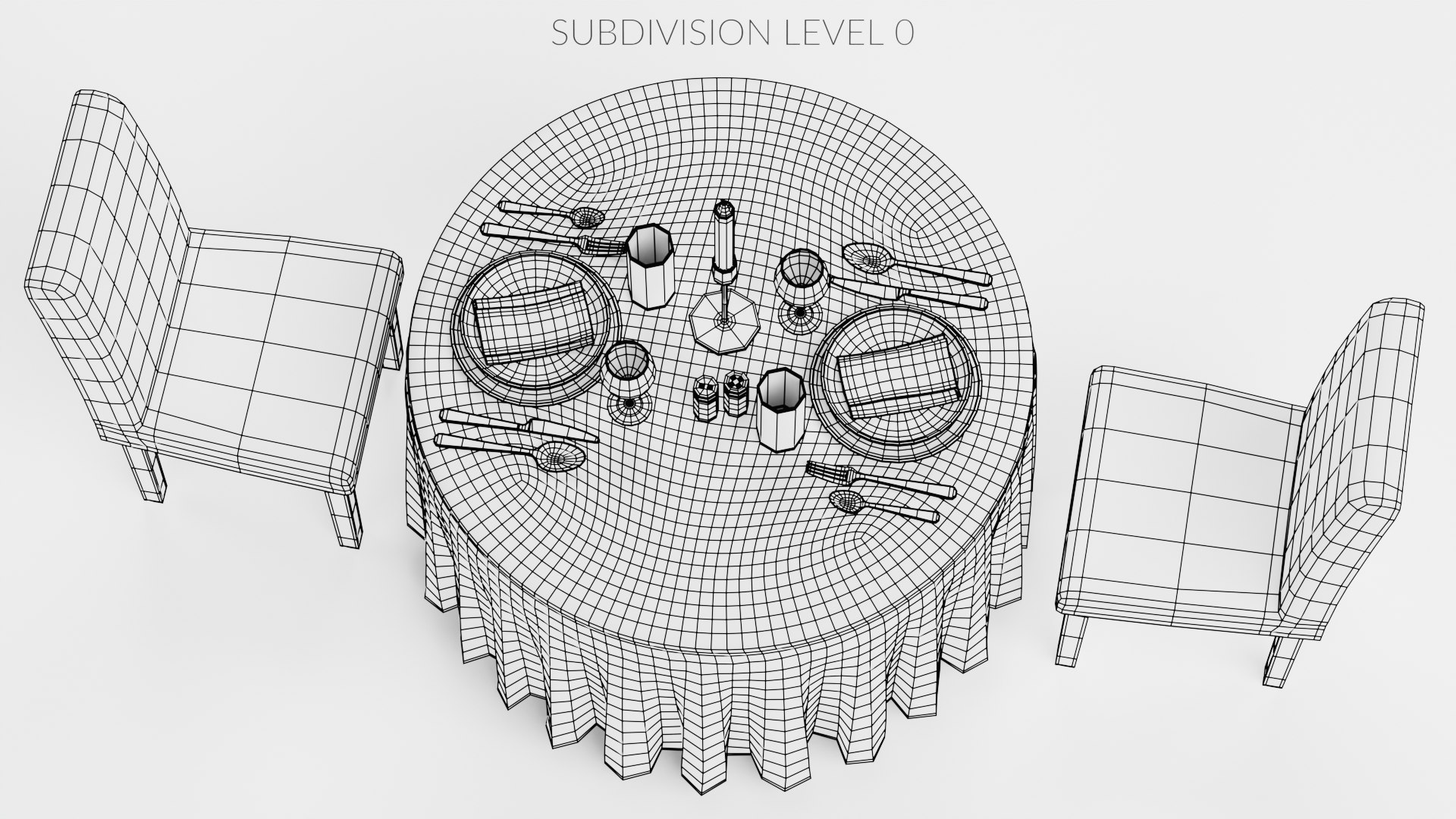 Restaurant Table Full 3 3D Model - TurboSquid 1958467