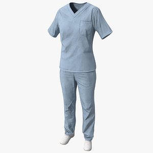 3d nurse uniform model