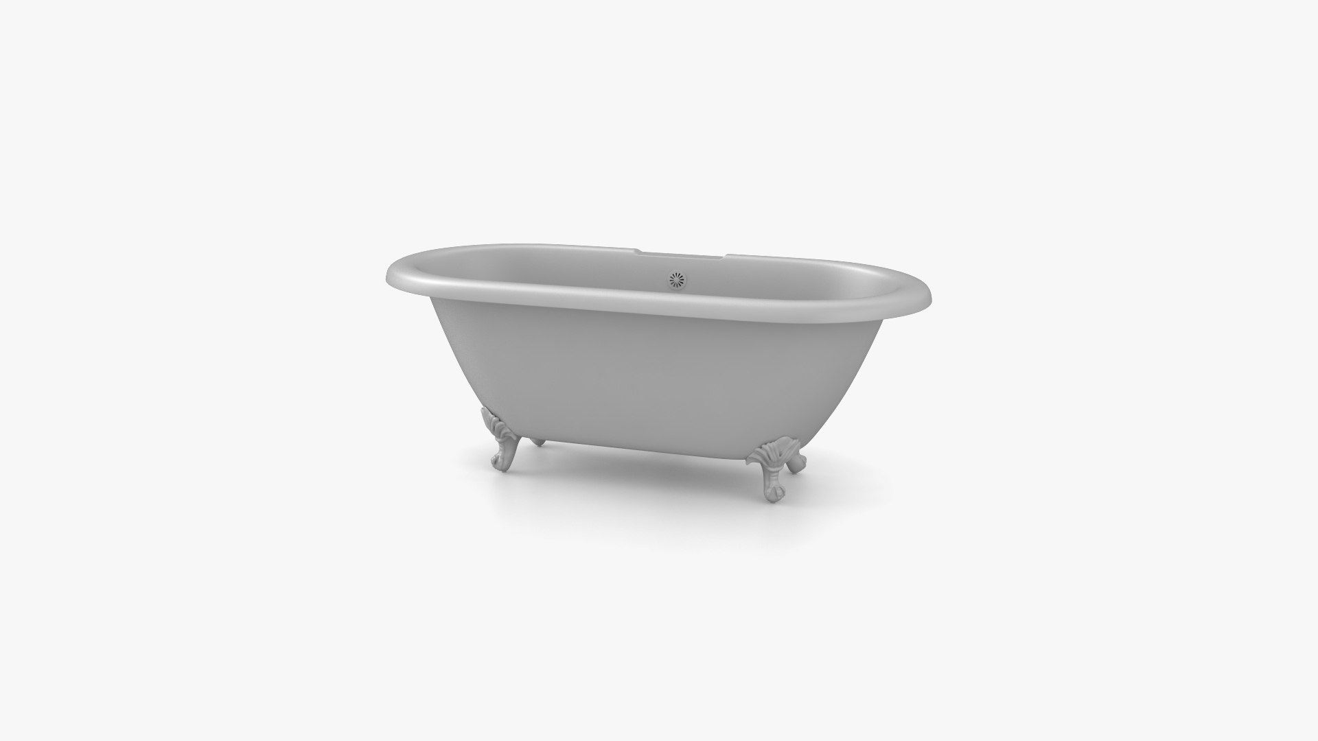 3D Streamline Clawfoot Bath TurboSquid 2096023