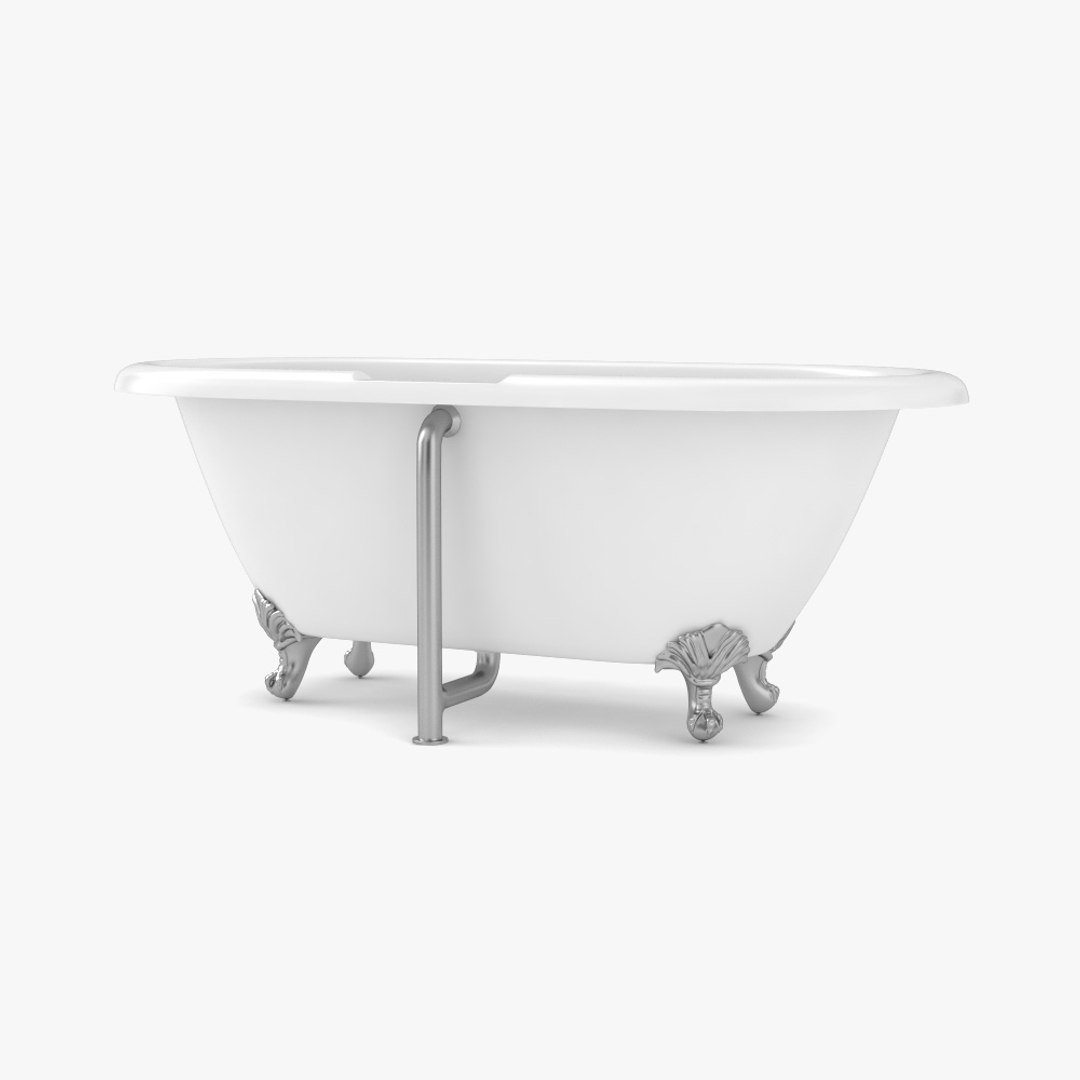 3D Streamline Clawfoot Bath TurboSquid 2096023