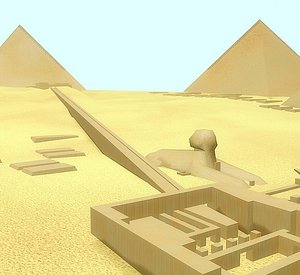giza pyramid complex 3D model