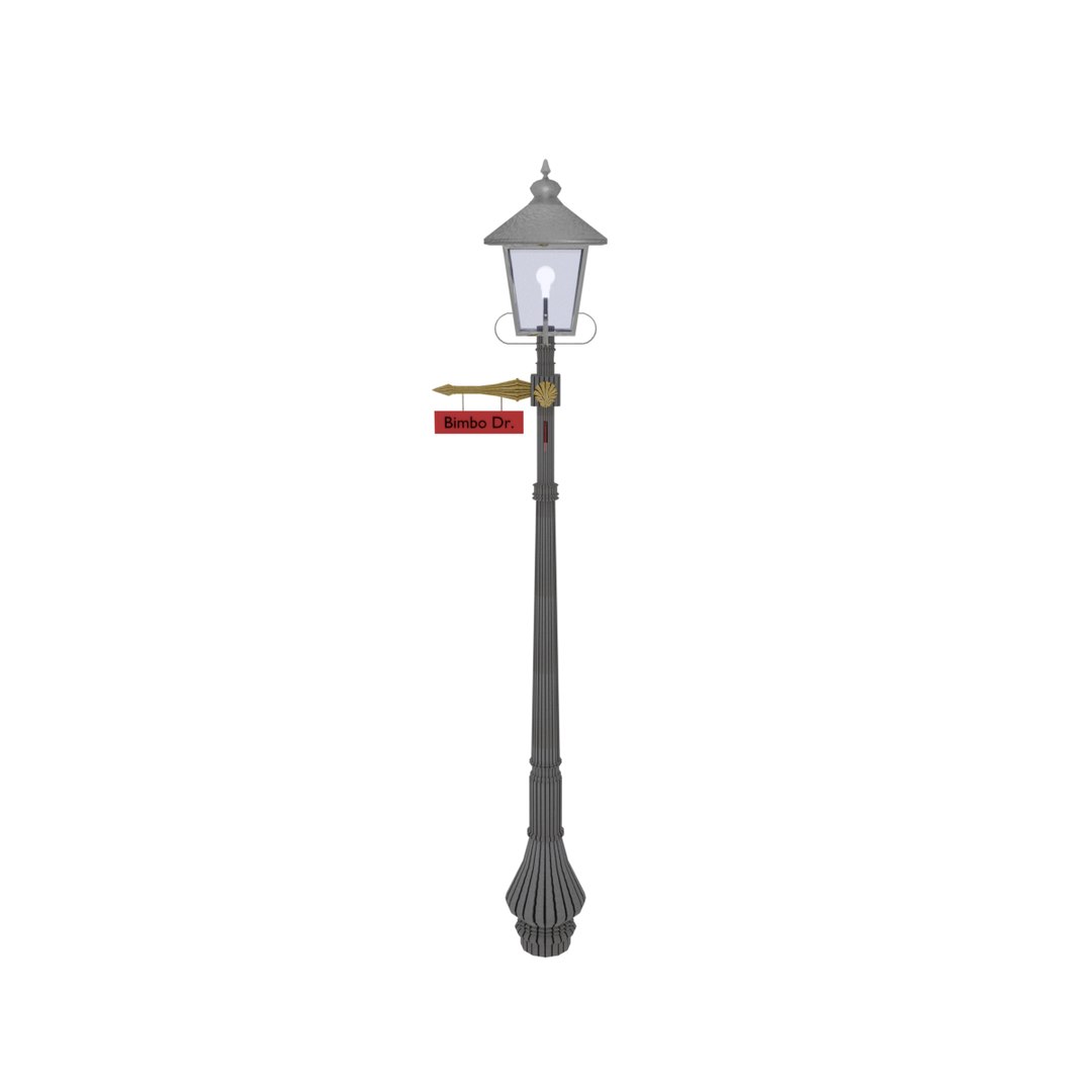 3D lamp post model TurboSquid 1540508