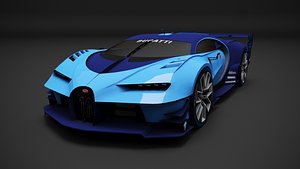 Bugatti Vision GT game car Low Poly sale