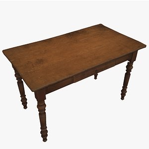 3D model Vintage Wooden Table