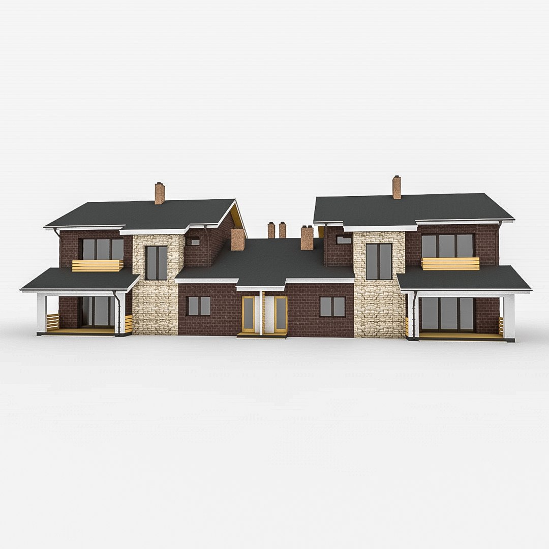 3d Model Stone Modular Duplex