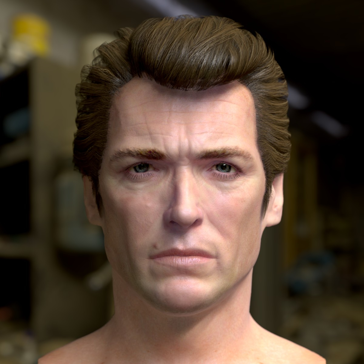 3D model clint eastwood head male - TurboSquid 1220558