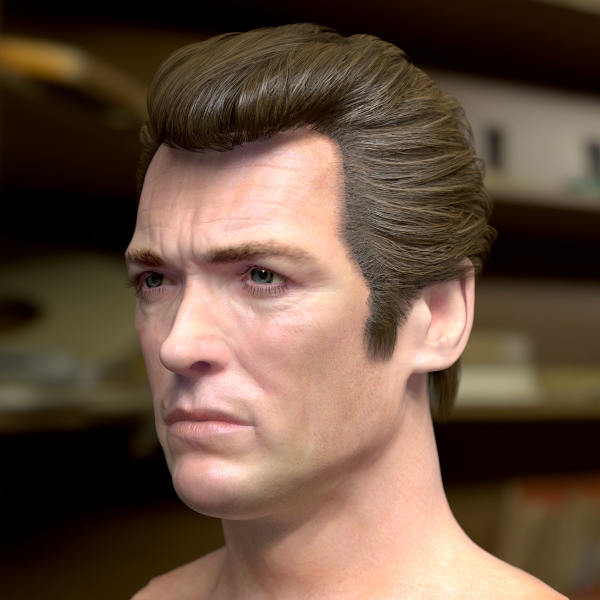 3D model clint eastwood head male - TurboSquid 1220558