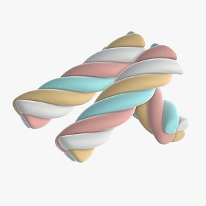 Marshmallows colorful candy spiral shape