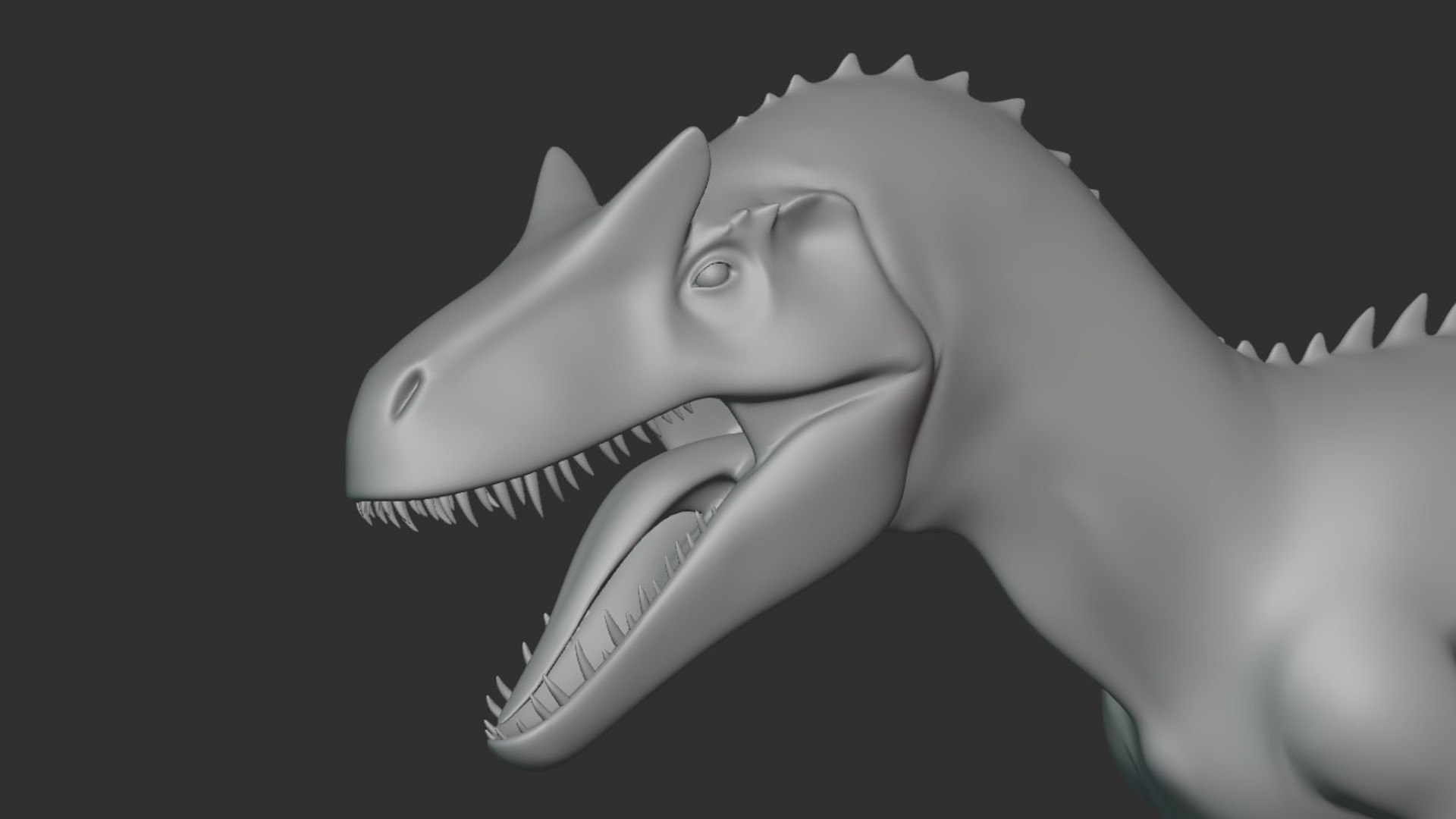 Allosaurus Basemesh Low Poly model - TurboSquid 2107622