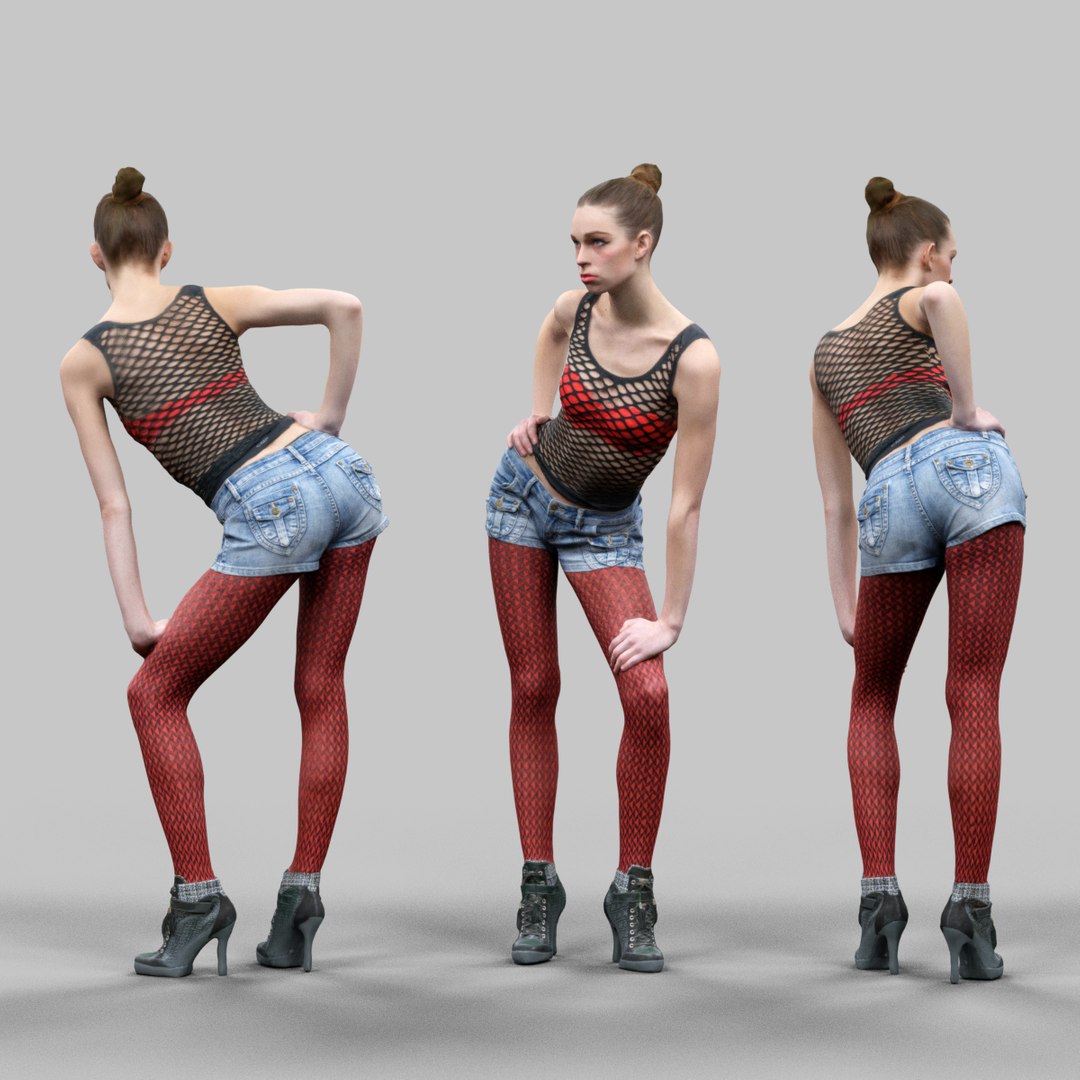 3d Scanned Female Character 6