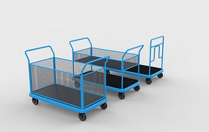 Warehouse Trolleys 3D model