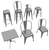 Tolix Furniture Collection (Stool - Chair - Table)