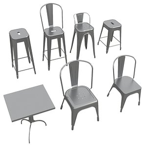 Tolix Furniture Collection (Stool - Chair - Table)