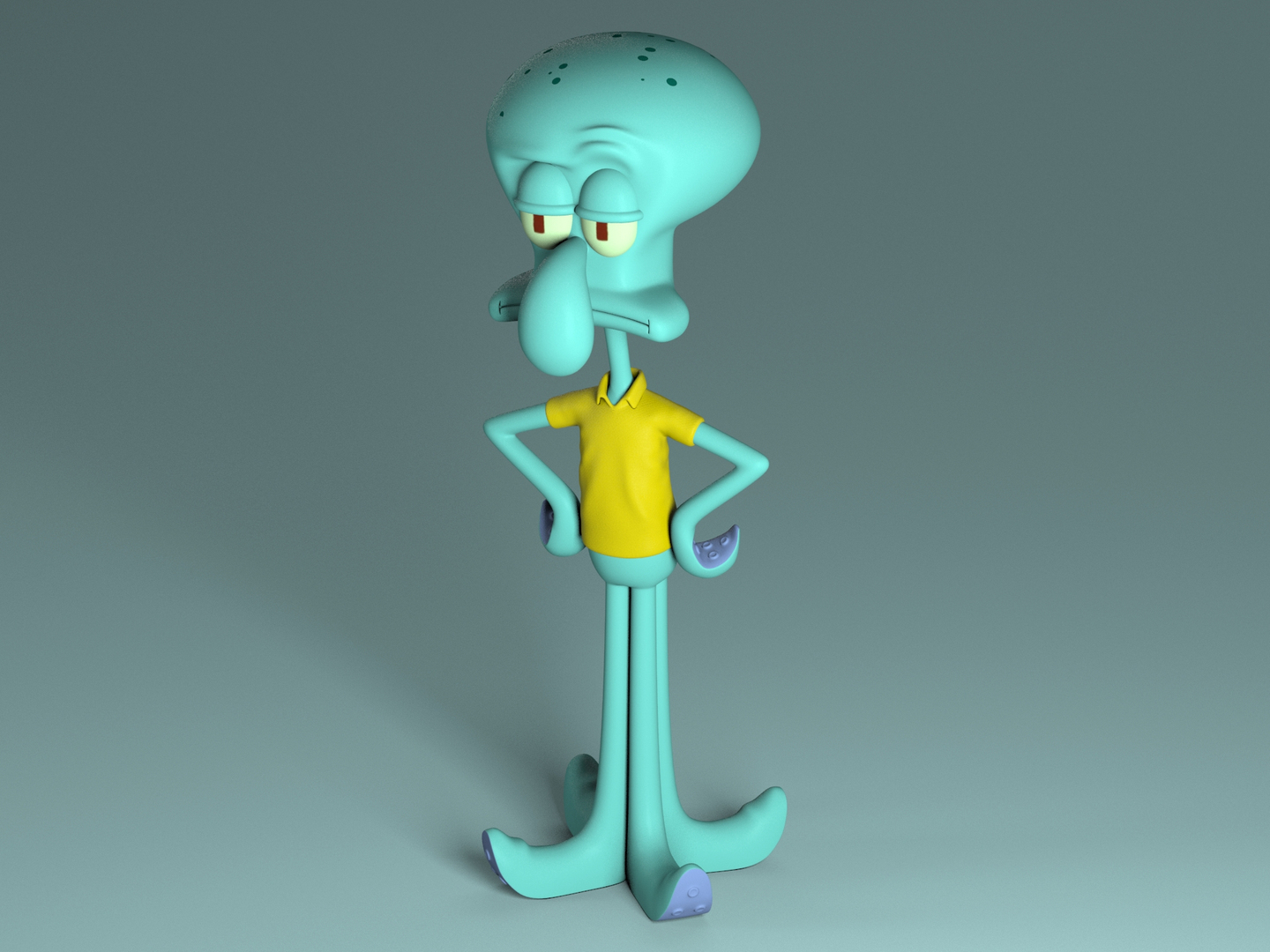 Character squidward 3D model - TurboSquid 1201552