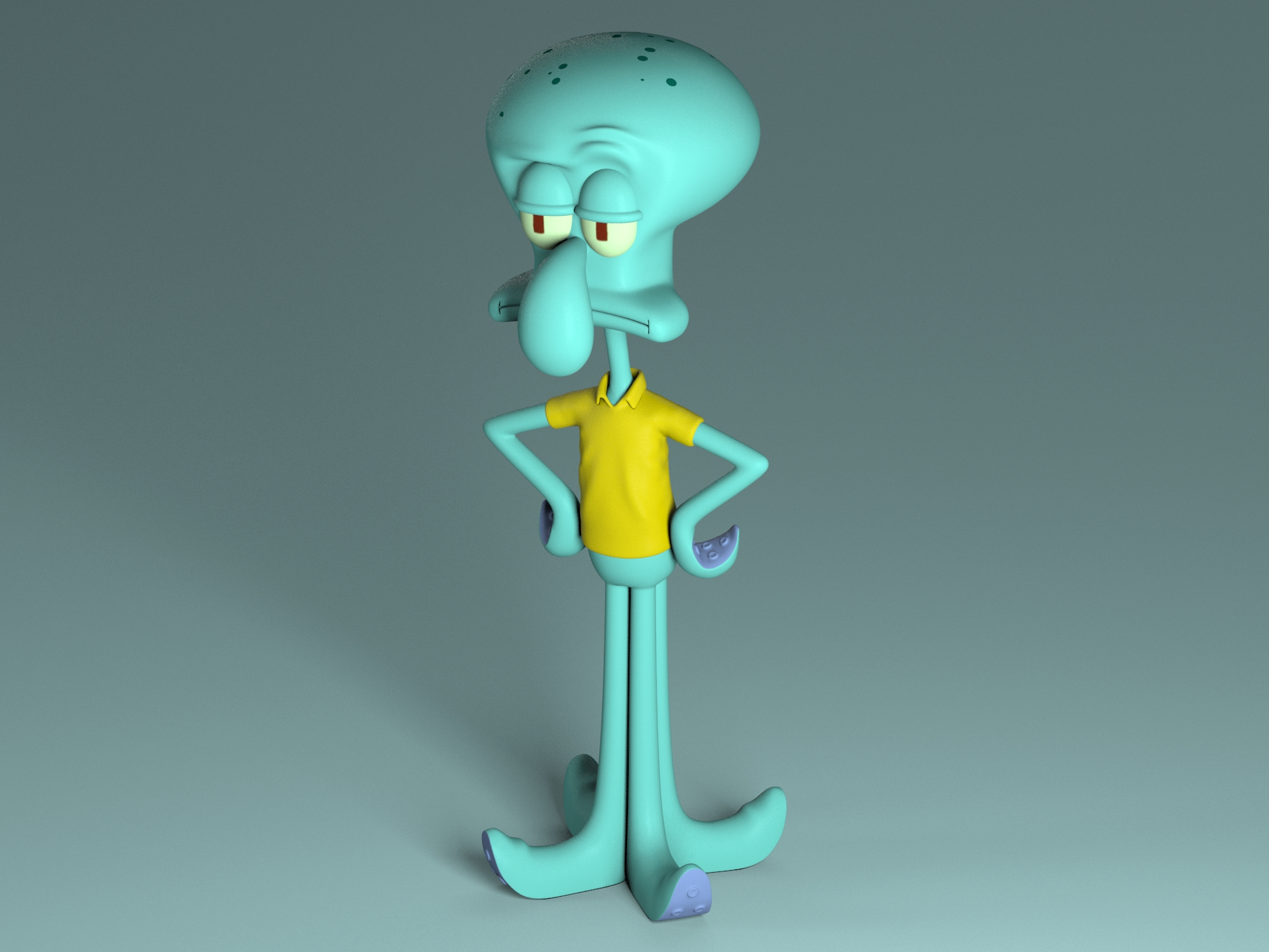 Character squidward 3D model - TurboSquid 1201552