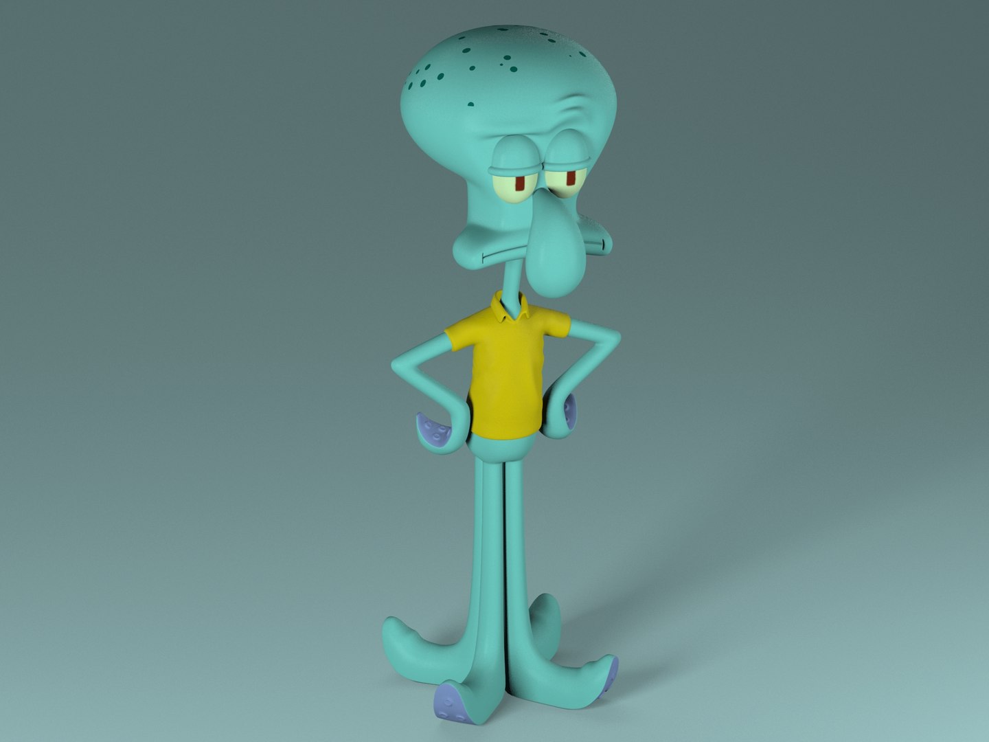 Character squidward 3D model - TurboSquid 1201552