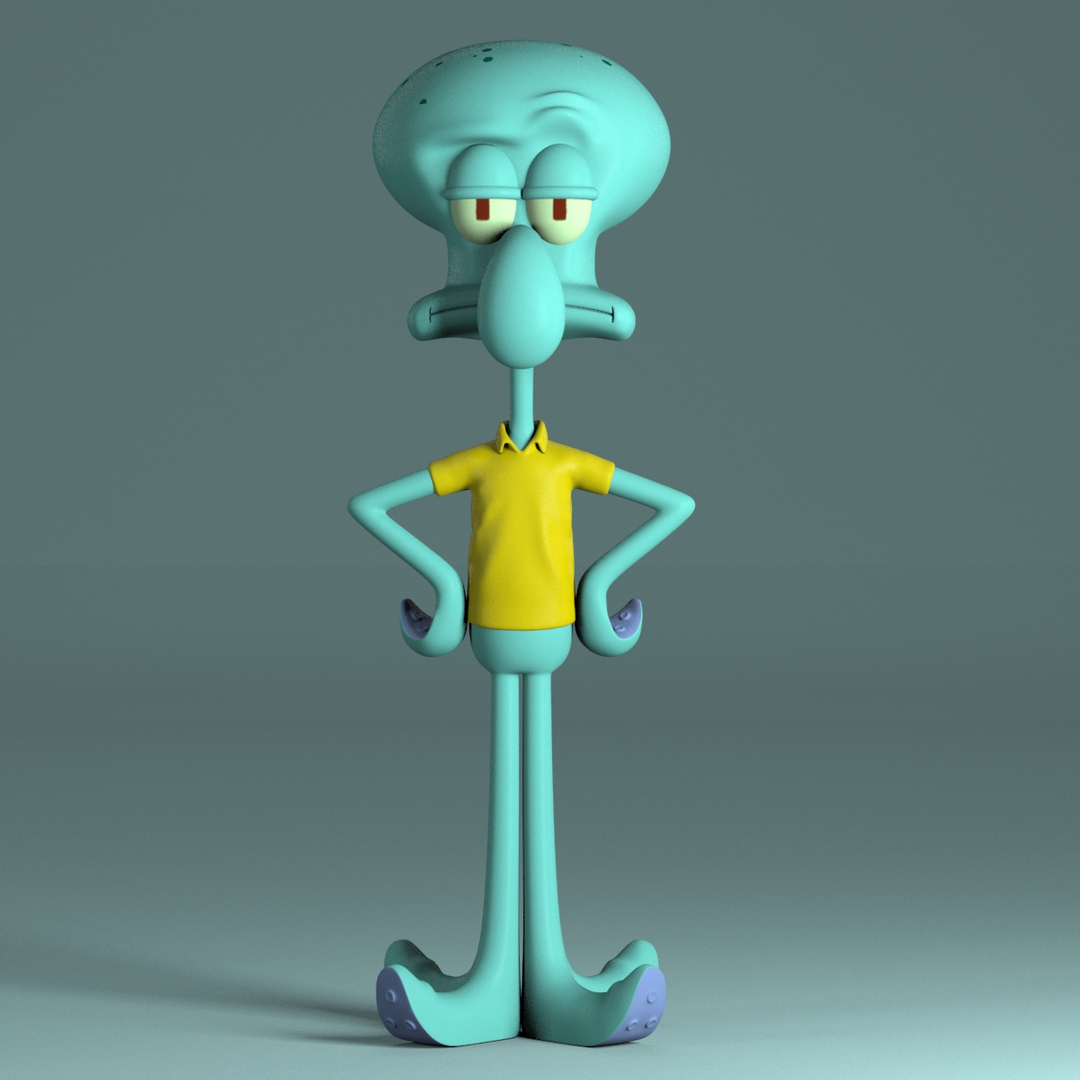 Character squidward 3D model - TurboSquid 1201552