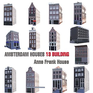 3D amsterdam houses 13 anna model
