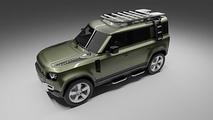 LAND ROVER DEFENDER 110 WOOLSTONE GREEN 3D model