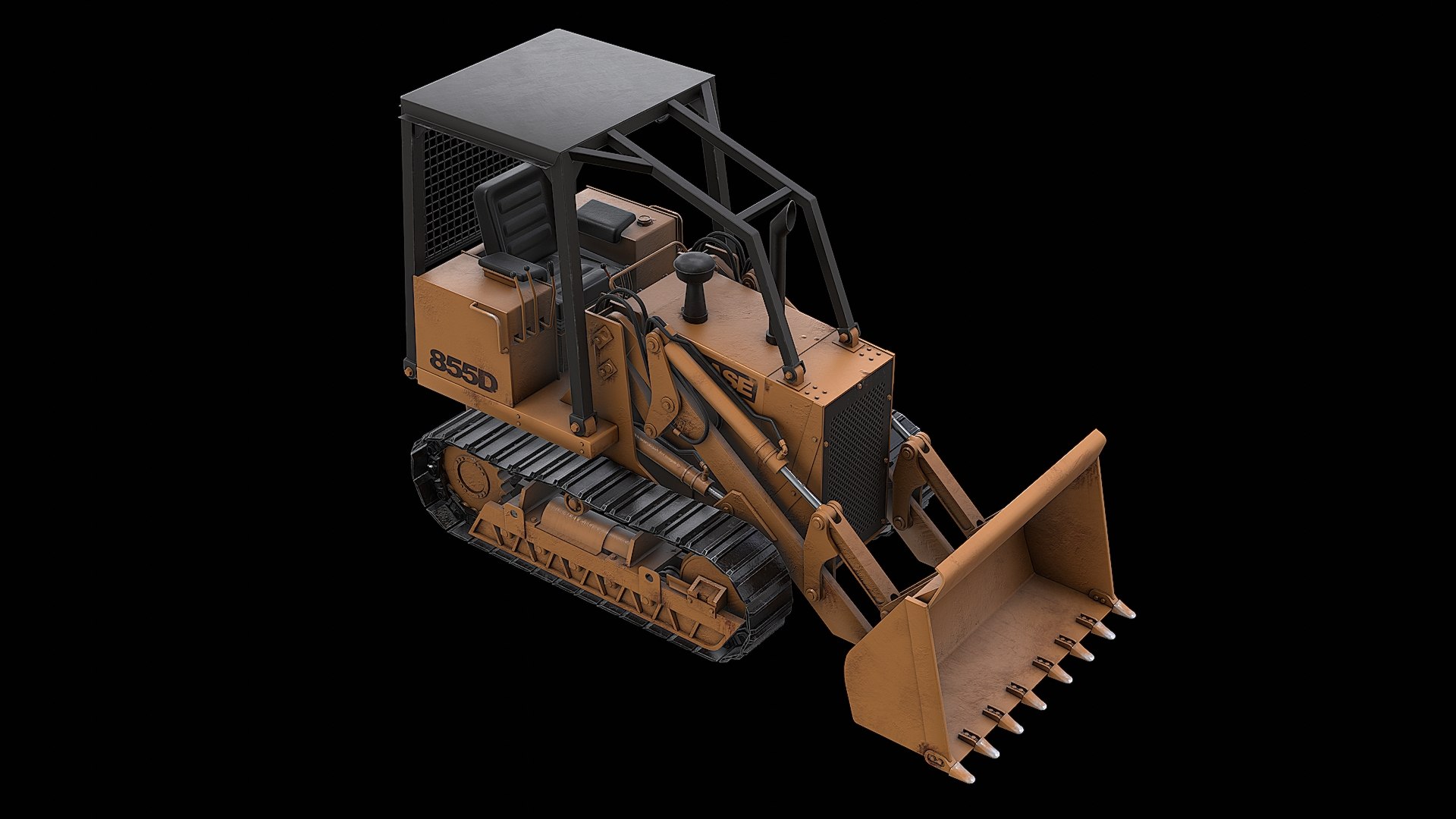 3D Case 855D Crawler Loader - TurboSquid 2416548