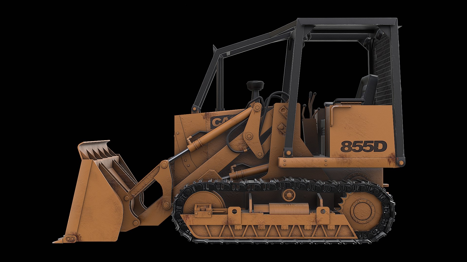 3D Case 855D Crawler Loader - TurboSquid 2416548